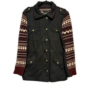 Jessica Simpson Winter Cozy‎ Shawna Sweater Jacket Womens Medium Soft Girl Boho